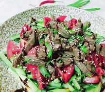 Плаза с маринованной говядиной Теплый