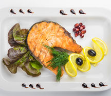 Семга на углях