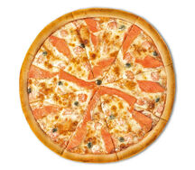 Пицца с креветками