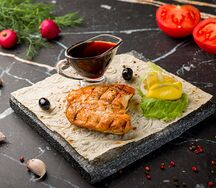 Семга на мангале