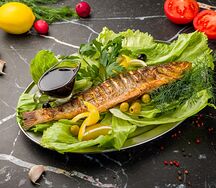 Сибас на мангале