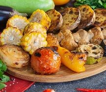 Овощи на тарелке