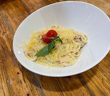 Фетучини с лососем