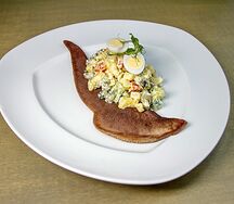 Оливье с говяжьим языком