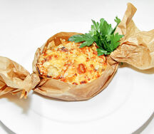 Гратен с семгой