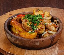 Жареный картофель с грибами