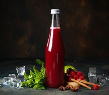 Малиновый морс собственного приготовления