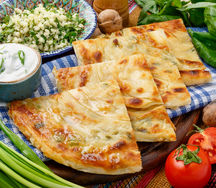 Катлама с зеленью и сыром сулугуни