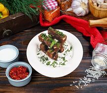 Гренки с чесноком