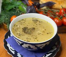 Дюшбара с бульоном