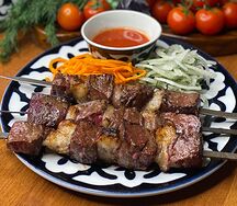 Шашлык из говяжьей печени