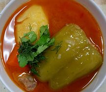 Перец Фаршированный с бульоном