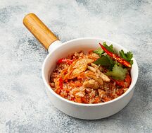 Рис с овощами и курицей