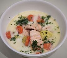 Норвежский рыбный суп с лососем