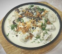 Пельмени ручной лепки с грибным припеком