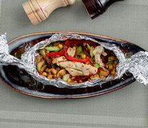 Курица в фольге с овощами