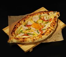 Хачапури С ветчиной и помидорами