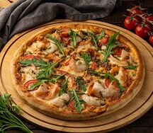 Пицца с креветками тигровыми