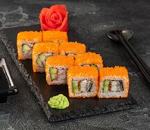 Ролл Калифорния с копчёным угрем