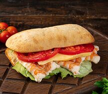 Чиабатта с тигровыми креветками