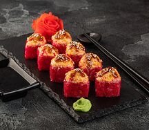 Запечённый ролл с лососем