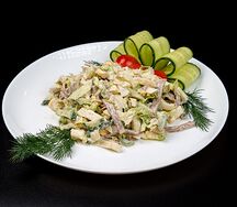 Салат с говяжьим языком