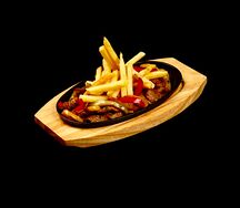 Жареная мякоть баранины с овощами