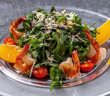 Руккола с креветками