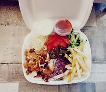 Шаурма на тарелке