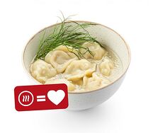 Пельмени с говядиной и зеленью