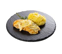 Курица, запеченная с картофельным пюре