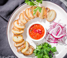 Шашлык из картофеля с курдюком