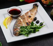 Сибас на мангале