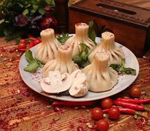 Хинкали с грибами
