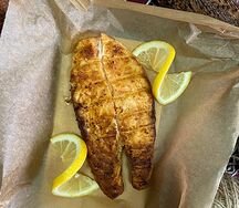 Стейк из семги на углях