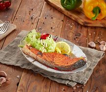 Семга на углях