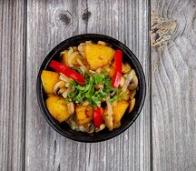 Картофель с шампиньонами