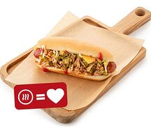 Хот-дог с говяжьей колбаской