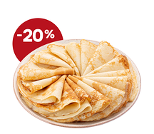 Большая стопка блинчиков домашних