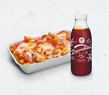 Мак&Чиз с курицей и Морс Глинтвейн