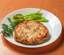 Котлета куриная с овощами