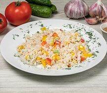 Рис отварной с овощами