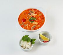 Суп Том ям острый с тигровой креветкой