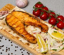 Семга на углях