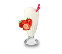 Молочный коктейль клубничный
