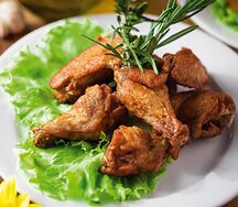 Куриные крылья в сырном соусе 