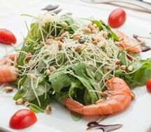 Салат Руккола с креветками