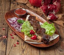 Шашлык из говяжьей печени