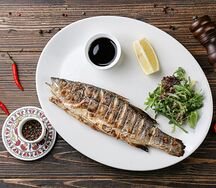 Сибас на вертеле