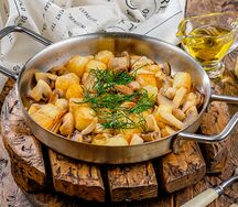 Картофель жаренный с грибами